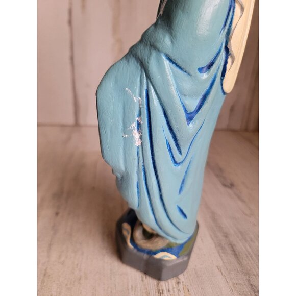 Virgin‎ Mary plaster vintage religious home decor Bible xmas - Picture 8 of 9